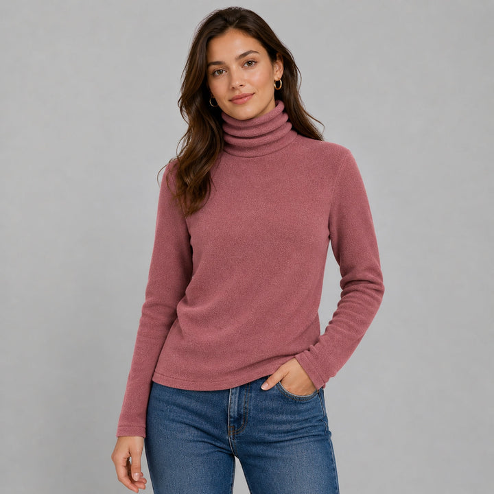 Women's Tailored Roll Neck Cashmere Blend Sweater – Office Style – BN