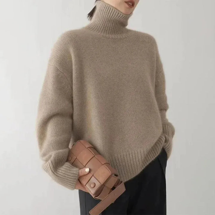 Women's Classic Winter Polyester Turtleneck - BN