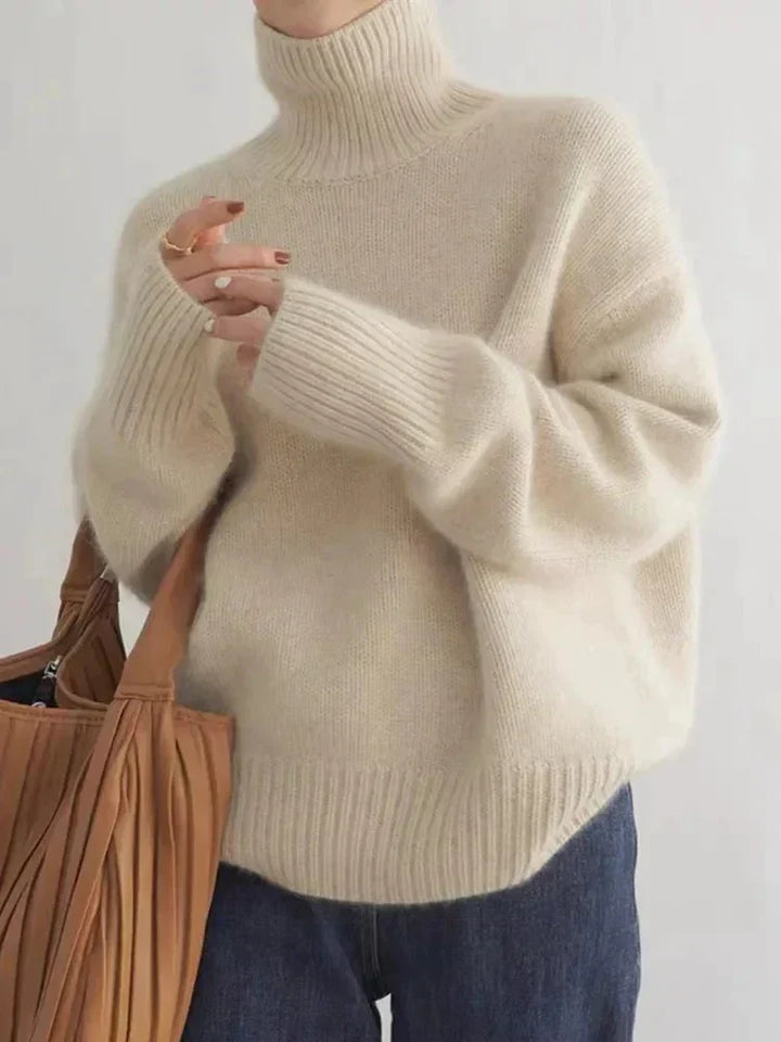 Women's Classic Winter Polyester Turtleneck - BN