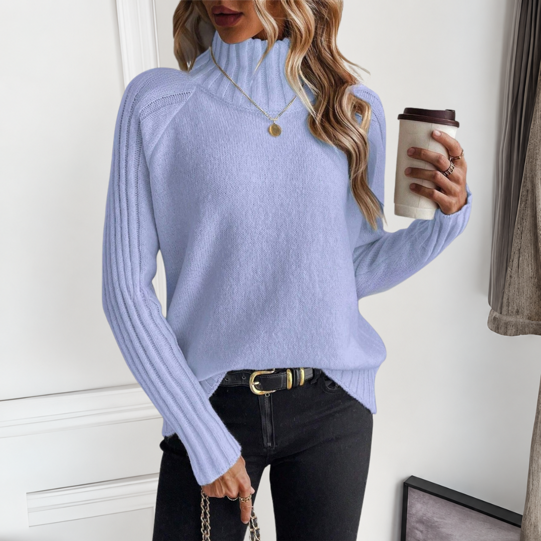 Women's Relaxed Fit Turtleneck Sweater – Winter Collection – BN