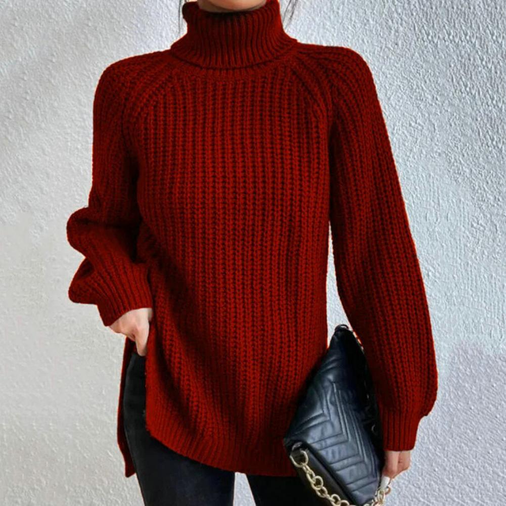 Women's Oversized Knit Roll Neck Sweater – Winter Collection – BN