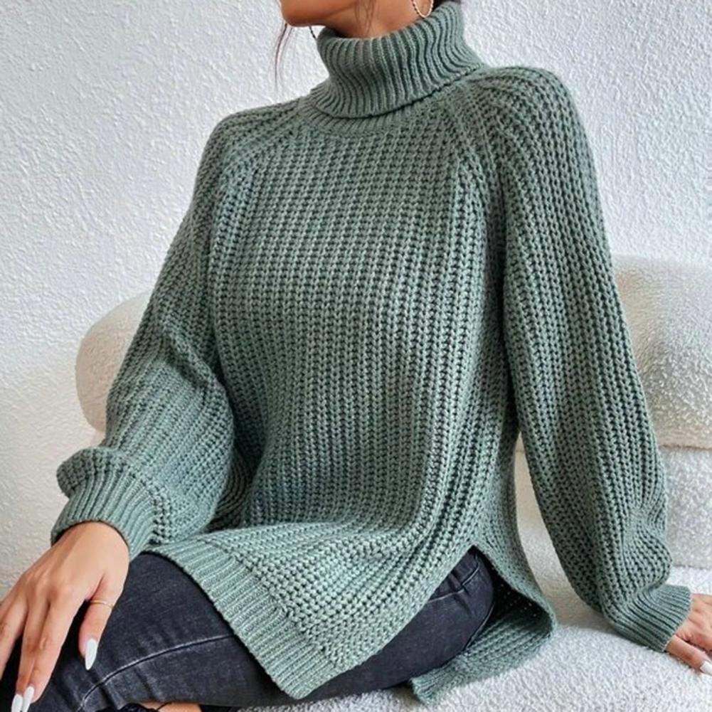Women's Oversized Knit Roll Neck Sweater – Winter Collection – BN