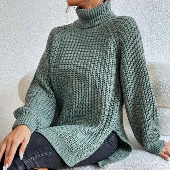 Women's Oversized Knit Roll Neck Sweater – Winter Collection – BN