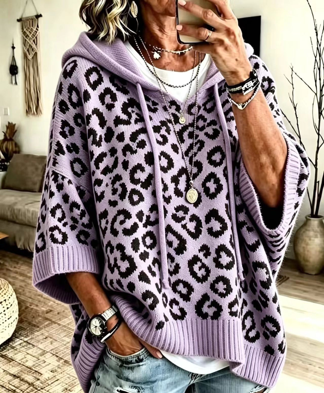 Women's Casual Leopard Print Hoodie – BN