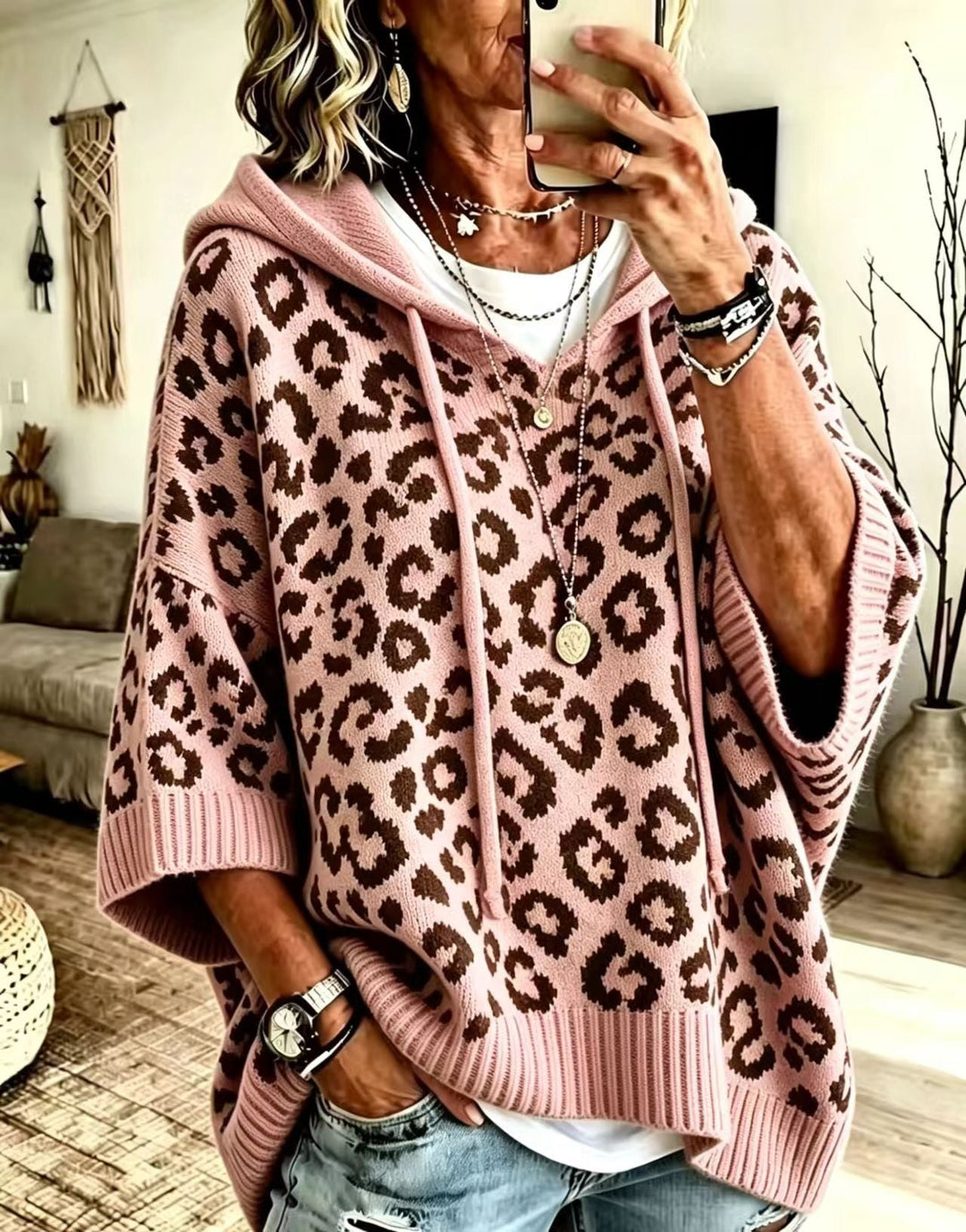Women's Casual Leopard Print Hoodie – BN