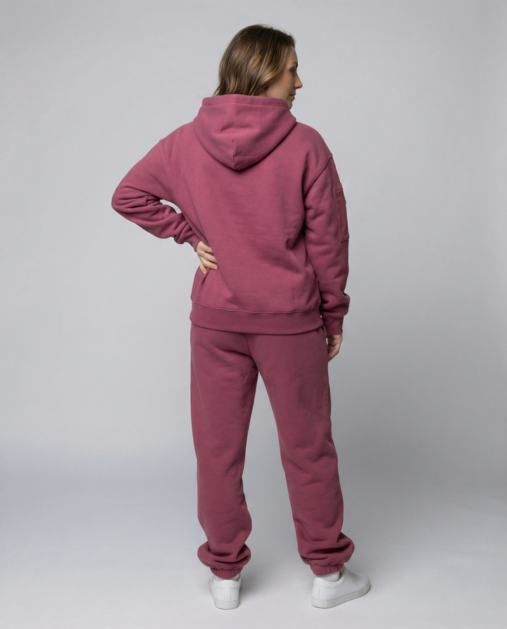 Women's Cotton Blend Travel Hoodie with Eye Mask – Casual Style – BN