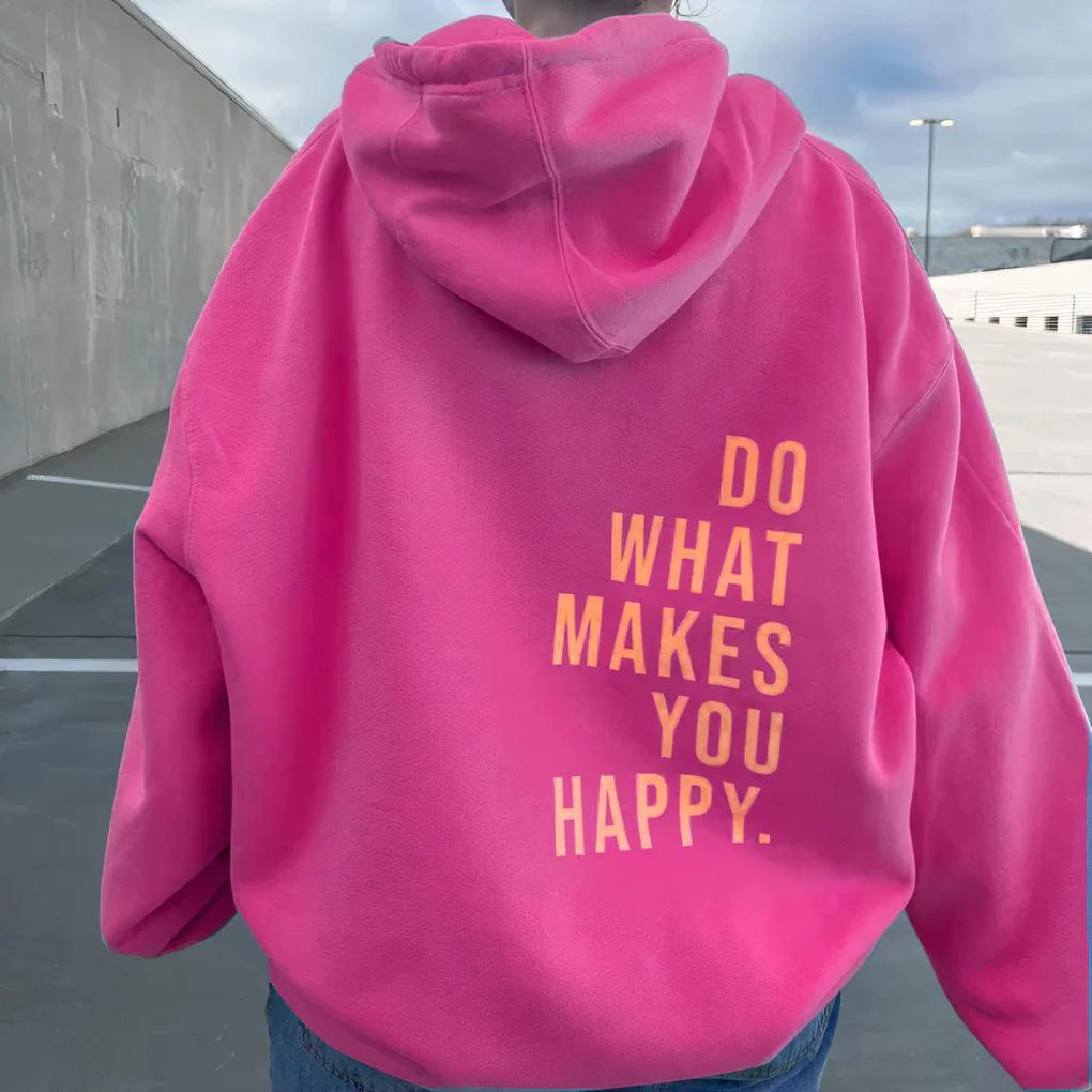 Women's Casual Relaxed Fit Fleece Hoodie with Thumbholes – BN