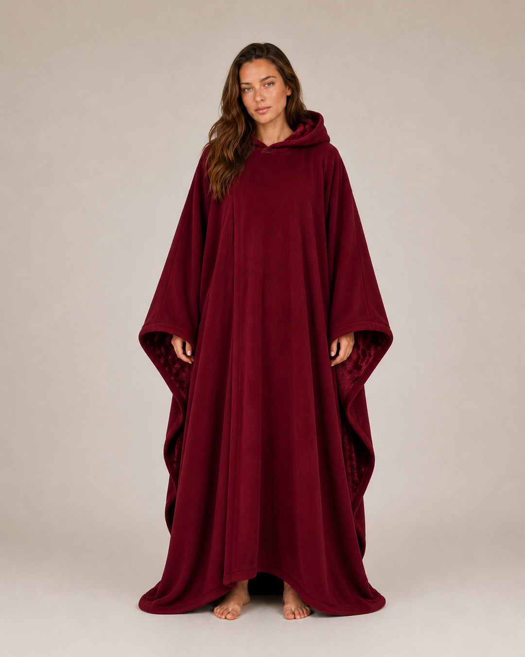 Women's Oversized Hooded Blanket - Long Winter Style - BN