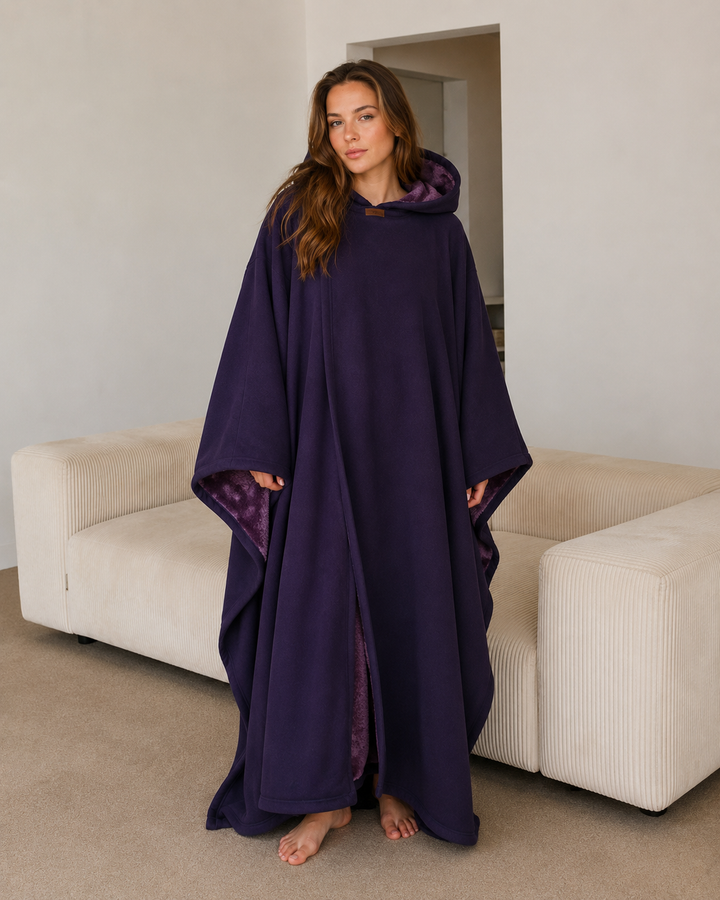 Women's Oversized Hooded Blanket - Long Winter Style - BN