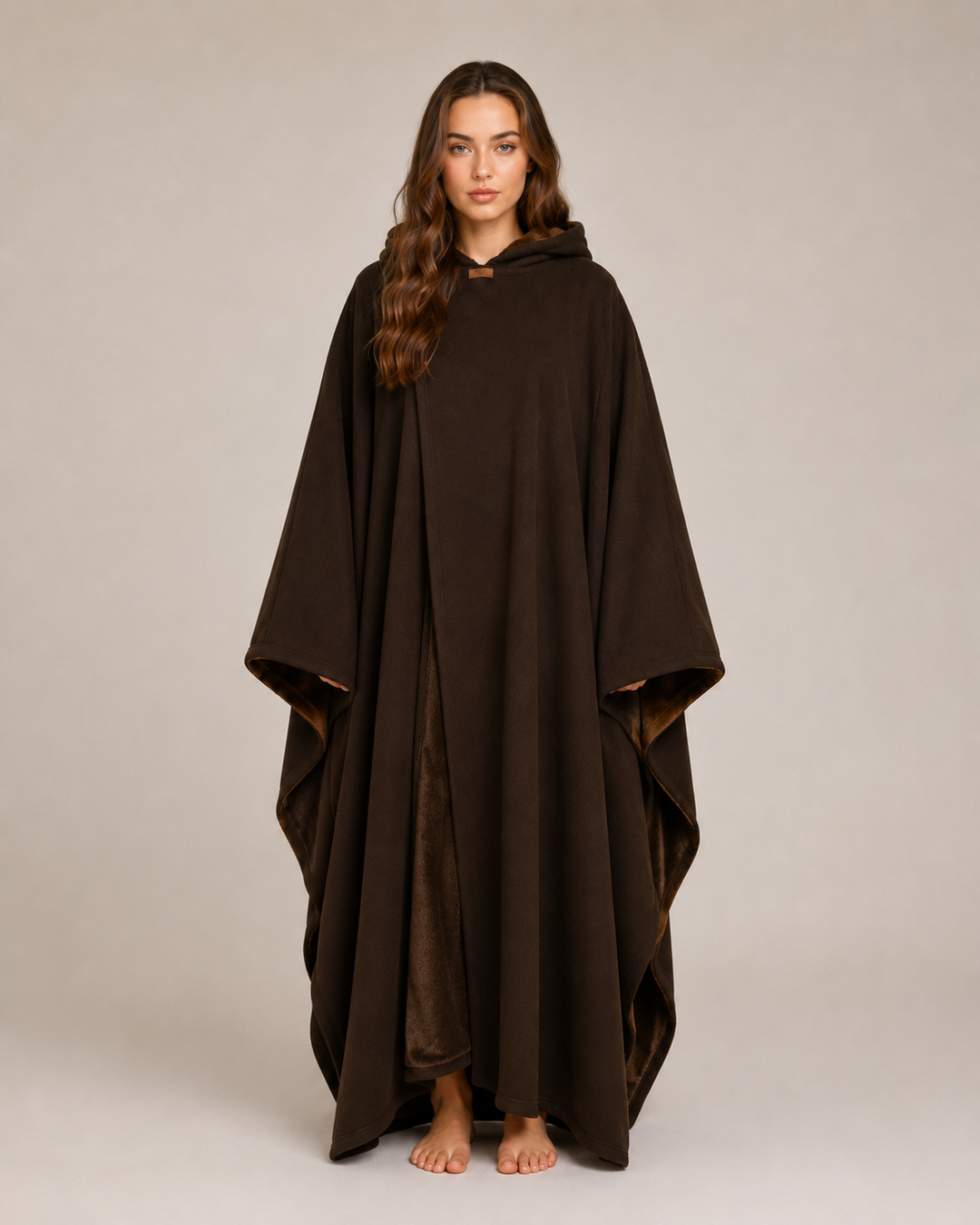 Women's Oversized Hooded Blanket - Long Winter Style - BN