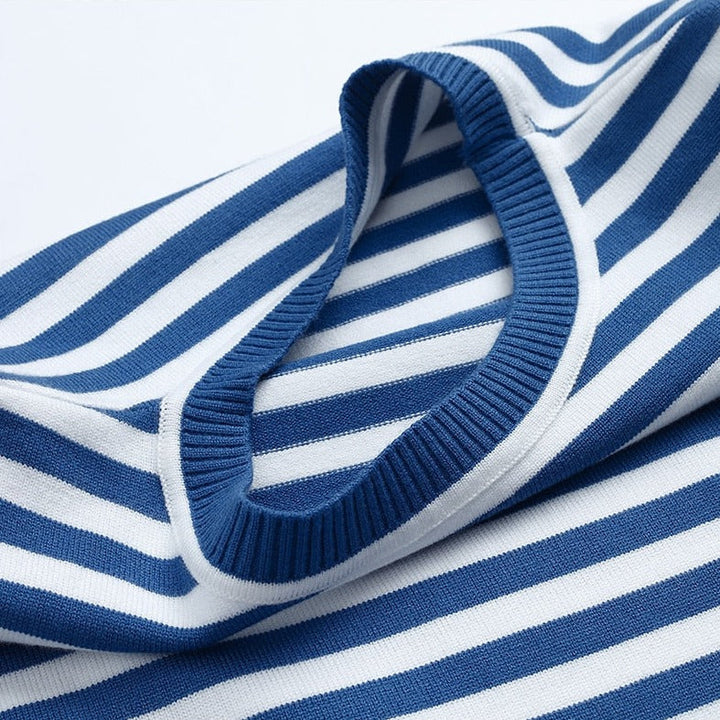 Women's Winter Knitted Striped Sweater – BN