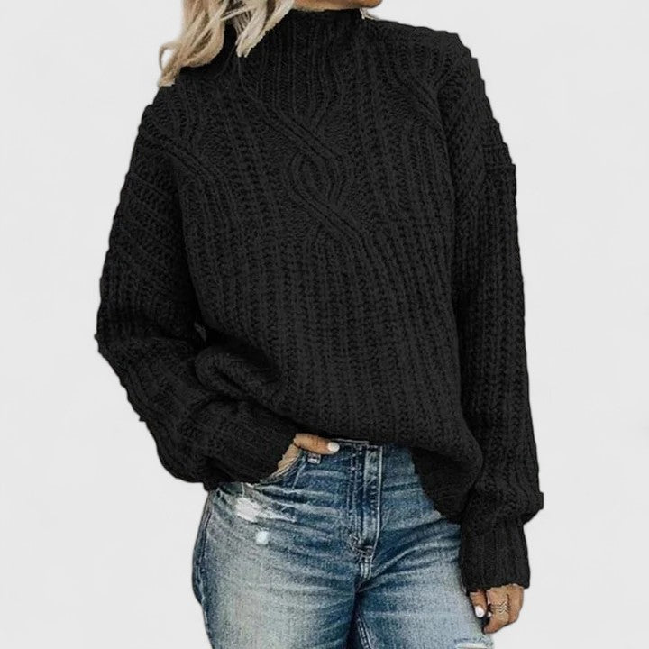 Women's Loose Fit Cable Knit Sweater – Casual Style – Brand New