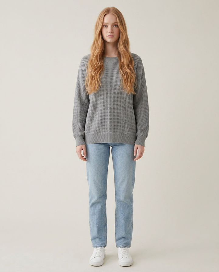 Women's Relaxed Fit Cotton Blend Sweater – Winter Collection – BN