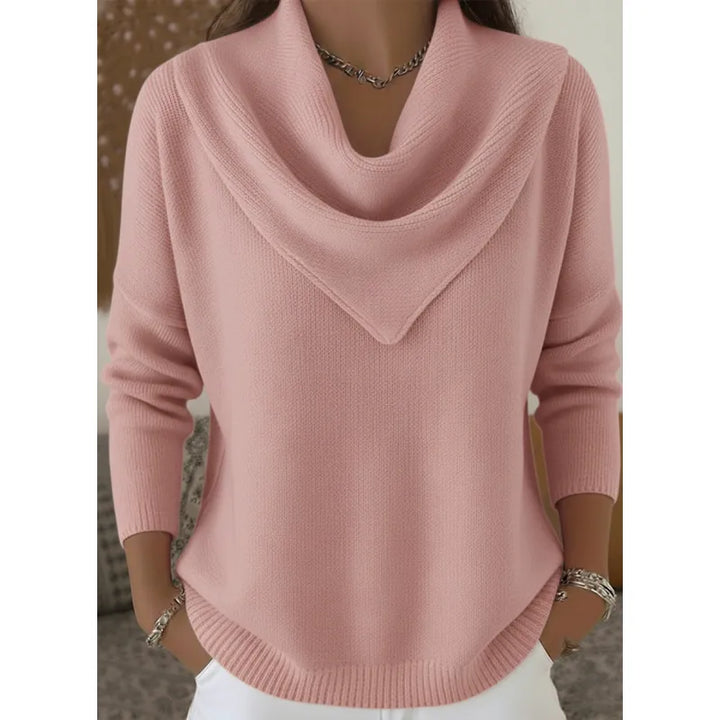 Women's Oversized Chunky Knit Sweater with Round Neck – Winter Collection – BN