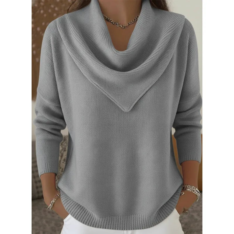 Women's Oversized Chunky Knit Sweater with Round Neck – Winter Collection – BN