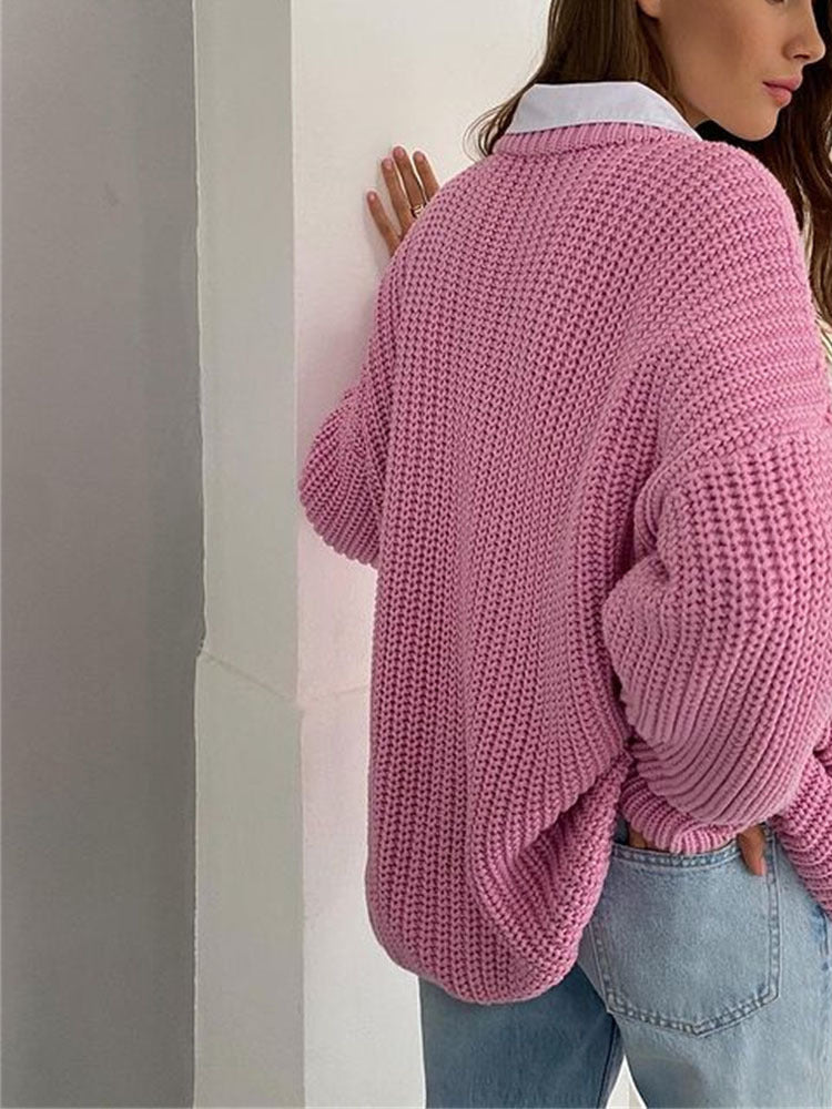 Women's Oversized Chunky Knit Sweater – Winter Collection – Brand New