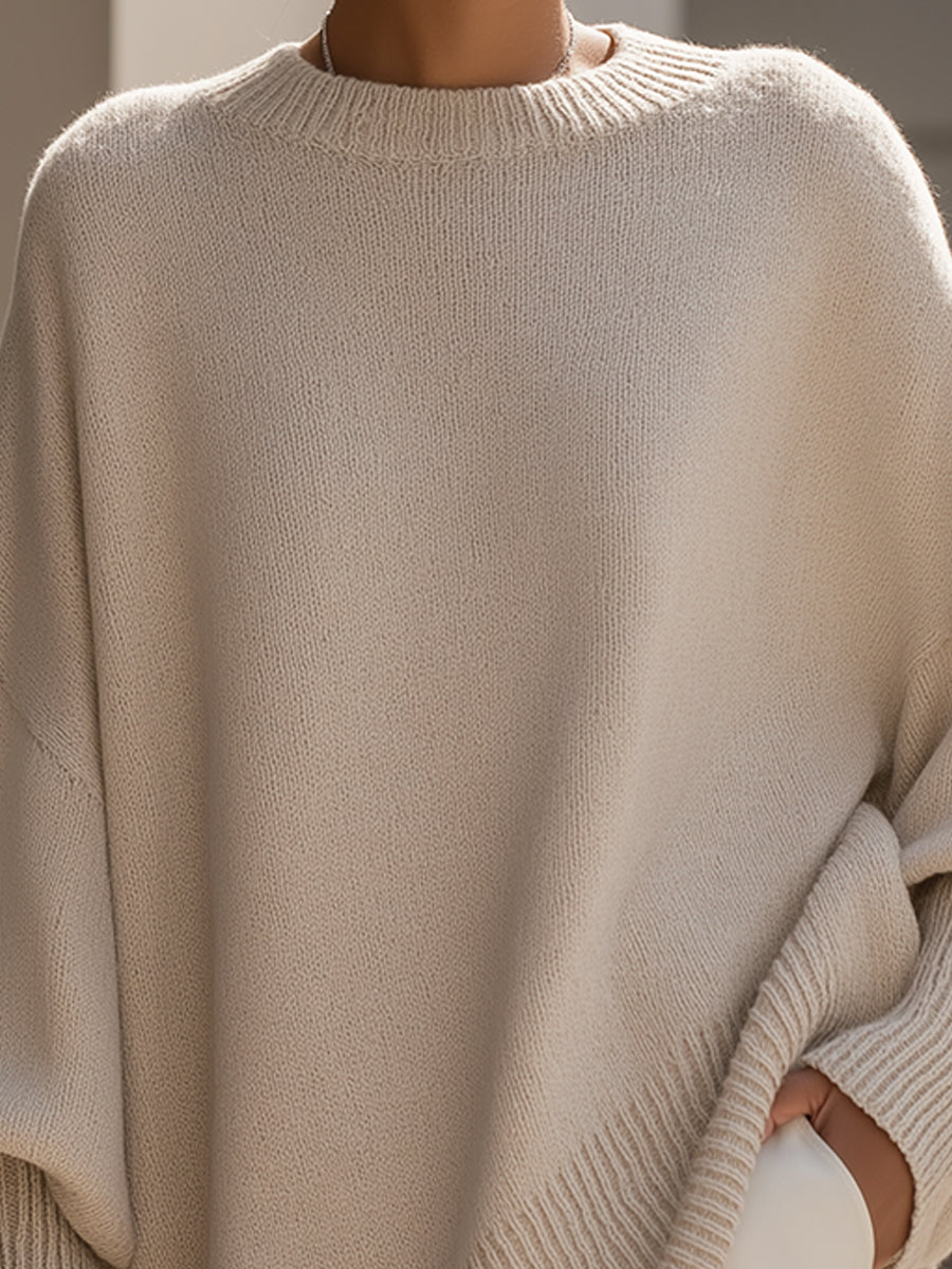 Women's Oversized Round Neck Jumper - Winter Collection - BN