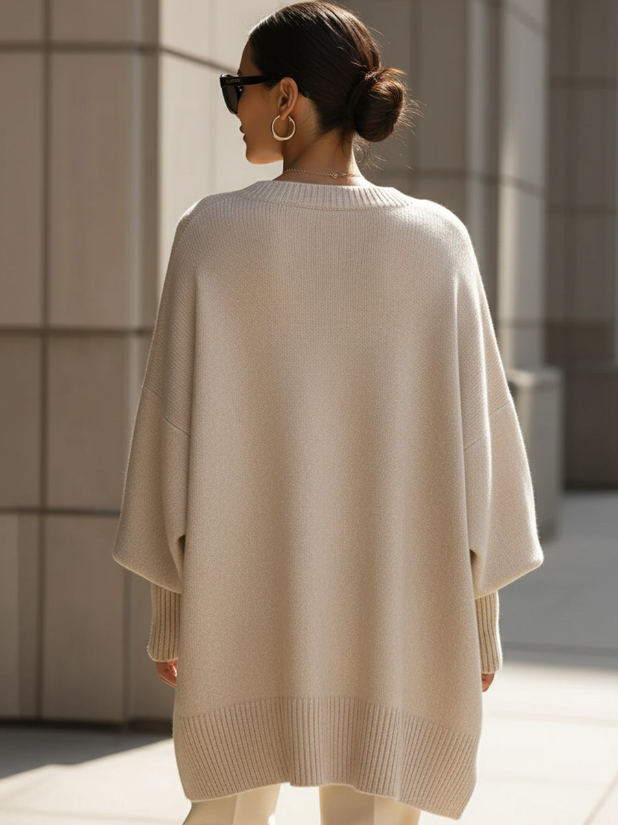 Women's Oversized Round Neck Jumper - Winter Collection - BN