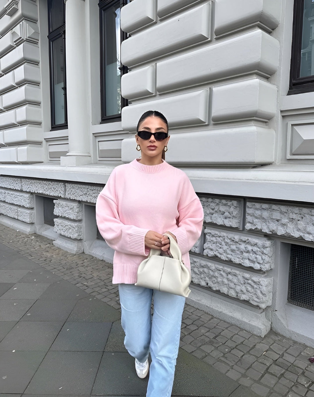 Women's Oversized Viscose-Wool Blend Sweater – Winter Collection – BN
