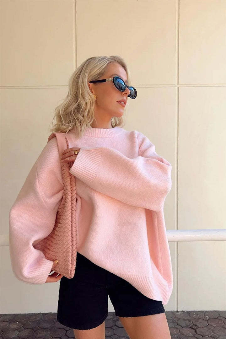 Women's Oversized Viscose-Wool Blend Sweater – Winter Collection – BN
