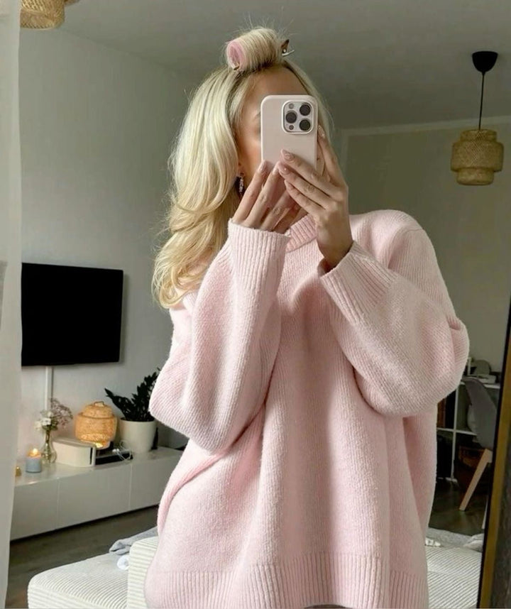 Women's Oversized Viscose-Wool Blend Sweater – Winter Collection – BN