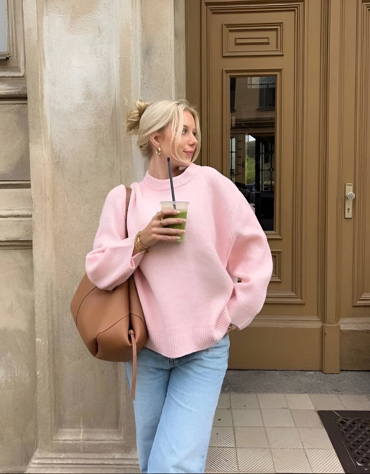 Women's Oversized Viscose-Wool Blend Sweater – Winter Collection – BN