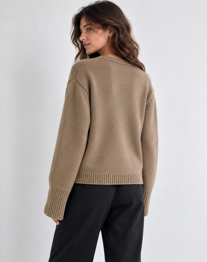 Women's Casual Short V-Neck Cardigan with Pockets – BN