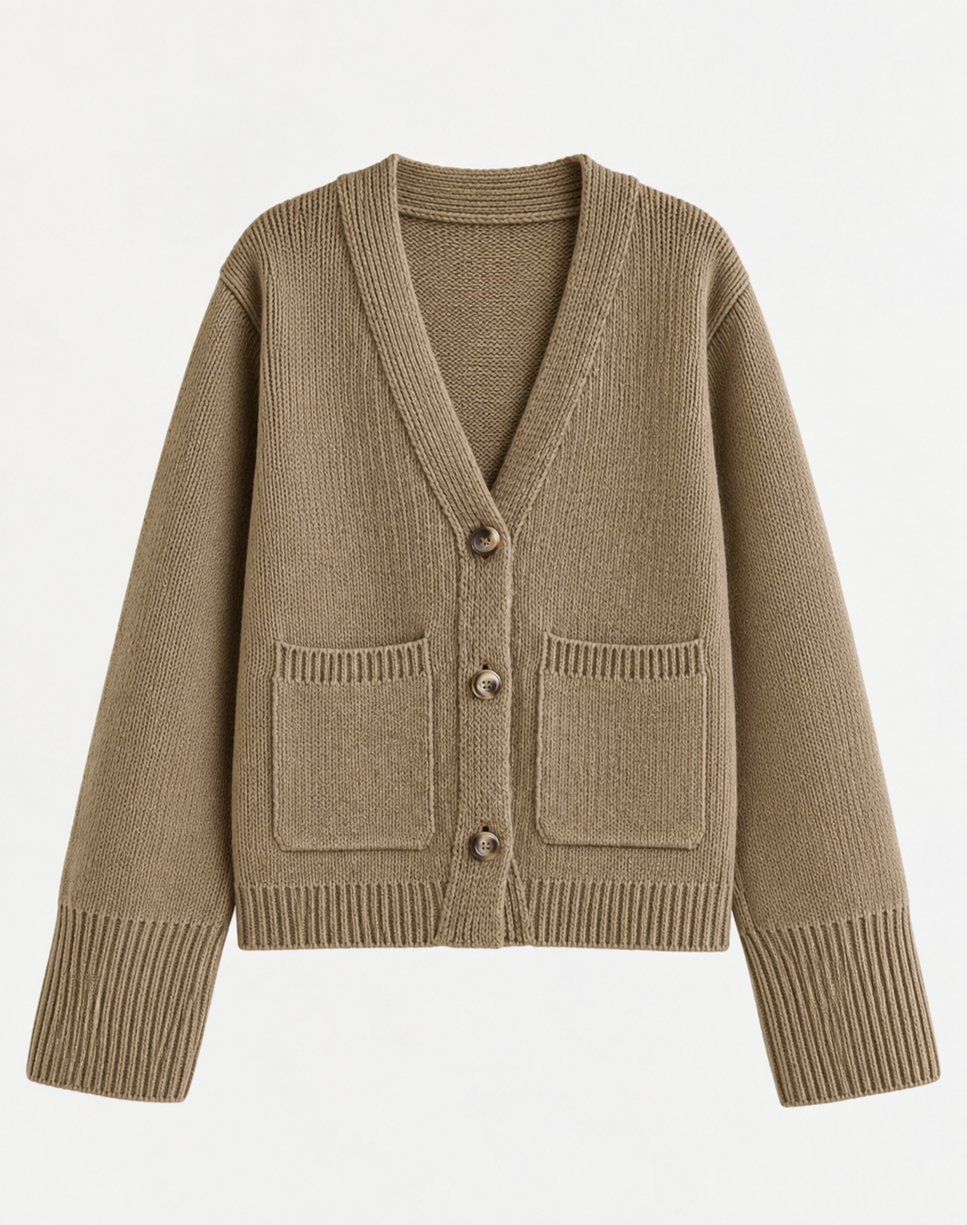 Women's Casual Short V-Neck Cardigan with Pockets – BN