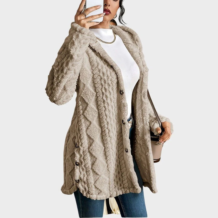 Casual Women's Hooded Oversized Fleece Gilet with Buttons – BN