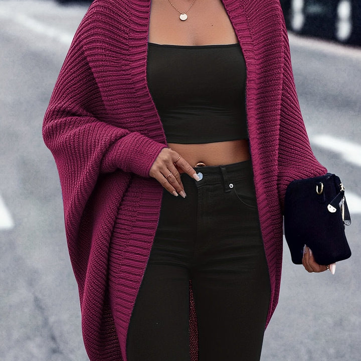 Women's Oversized Chunky Knit Batwing Cardigan – Winter Collection – BN