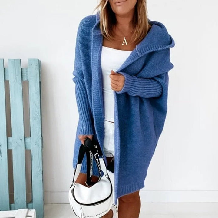 Women's Oversized Hooded Knitted Cardigan – Casual Style – BN