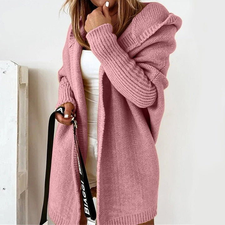 Women's Oversized Hooded Knitted Cardigan – Casual Style – BN