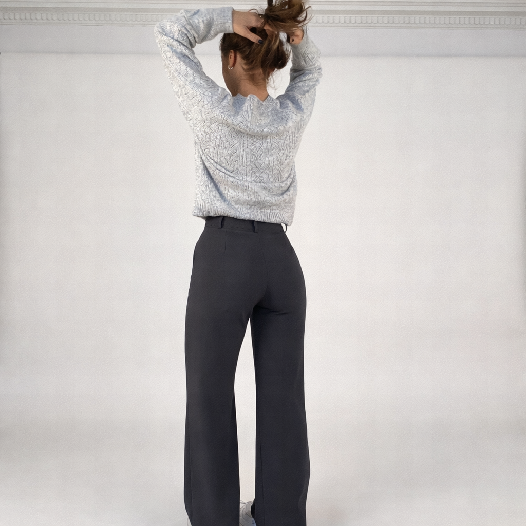 Isolde | High-Waisted Straight-Leg Trousers