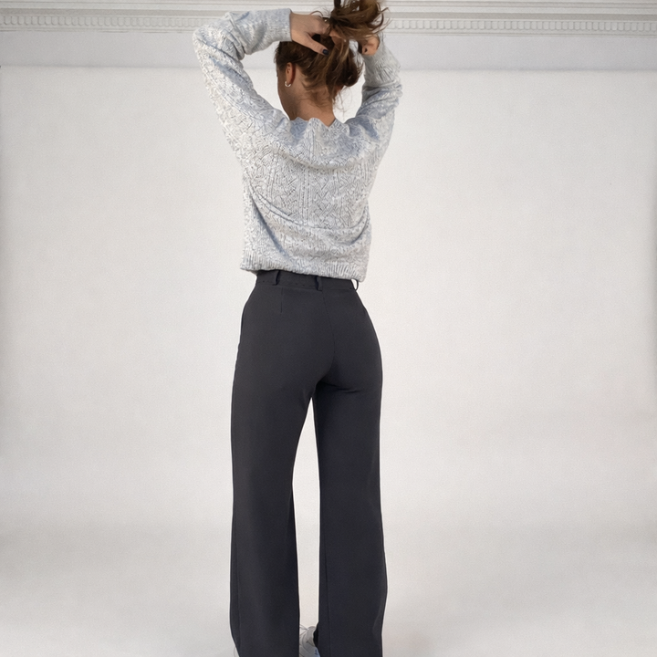 Isolde | High-Waisted Straight-Leg Trousers