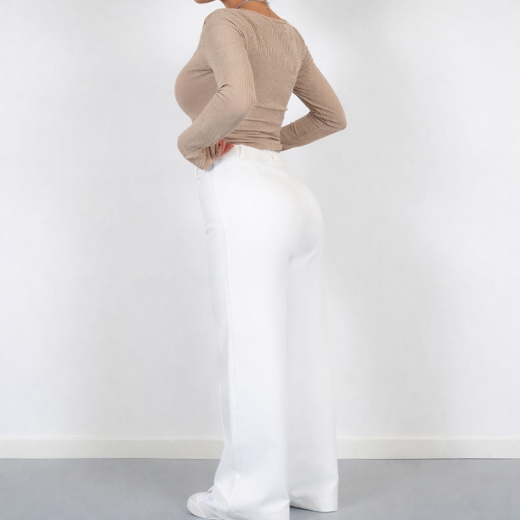 Isolde | High-Waisted Straight-Leg Trousers