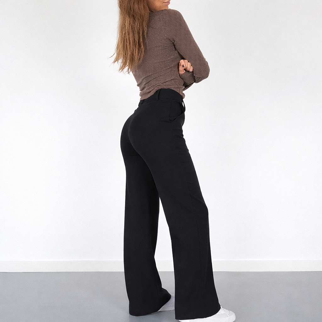 Isolde | High-Waisted Straight-Leg Trousers