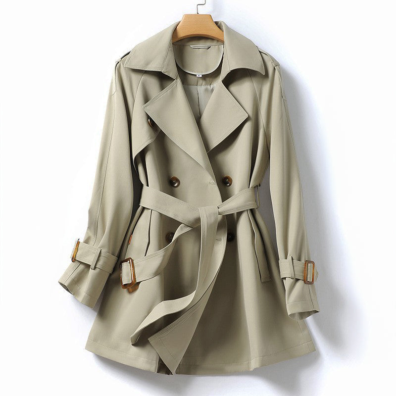 Emely | Lace-Trimmed Short Trench Coat