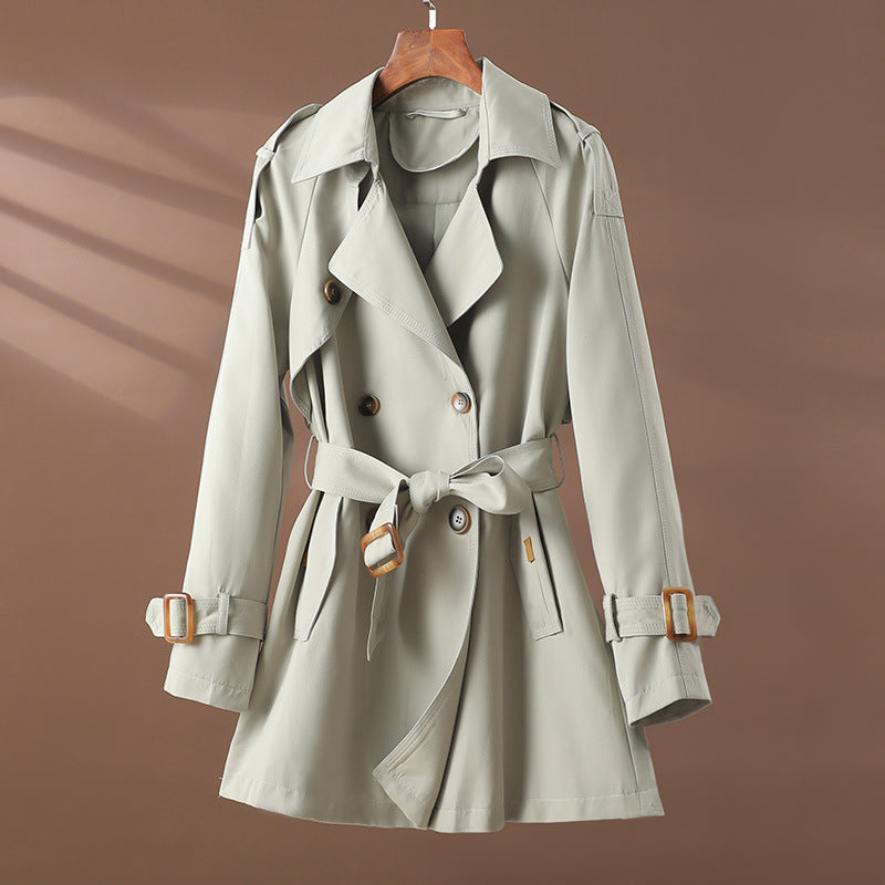 Emely | Lace-Trimmed Short Trench Coat