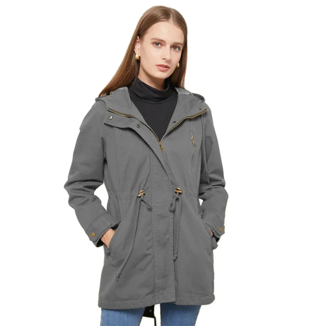 Fay | Hooded Cotton Trench Coat