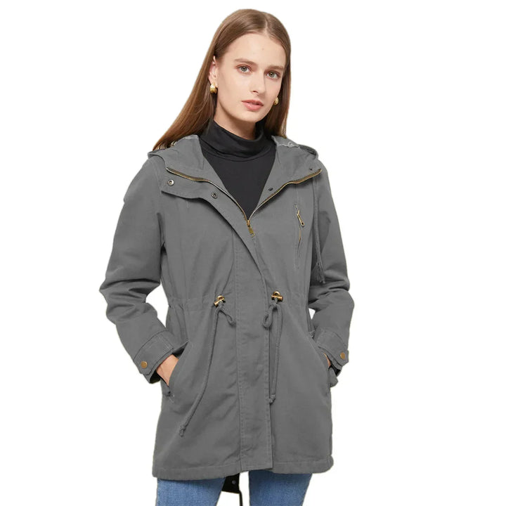 Fay | Hooded Cotton Trench Coat