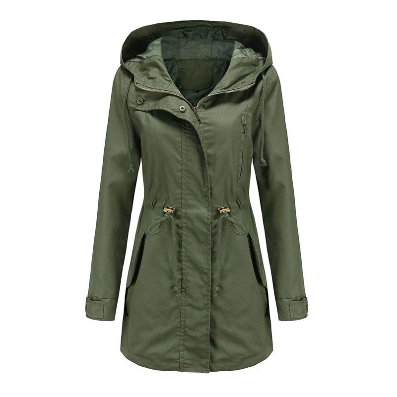 Fay | Hooded Cotton Trench Coat