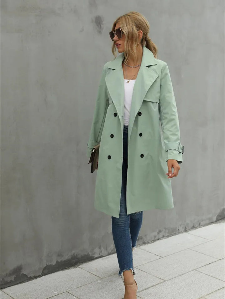 Dawn | Double-Breasted Trench Coat Featuring a Waistband