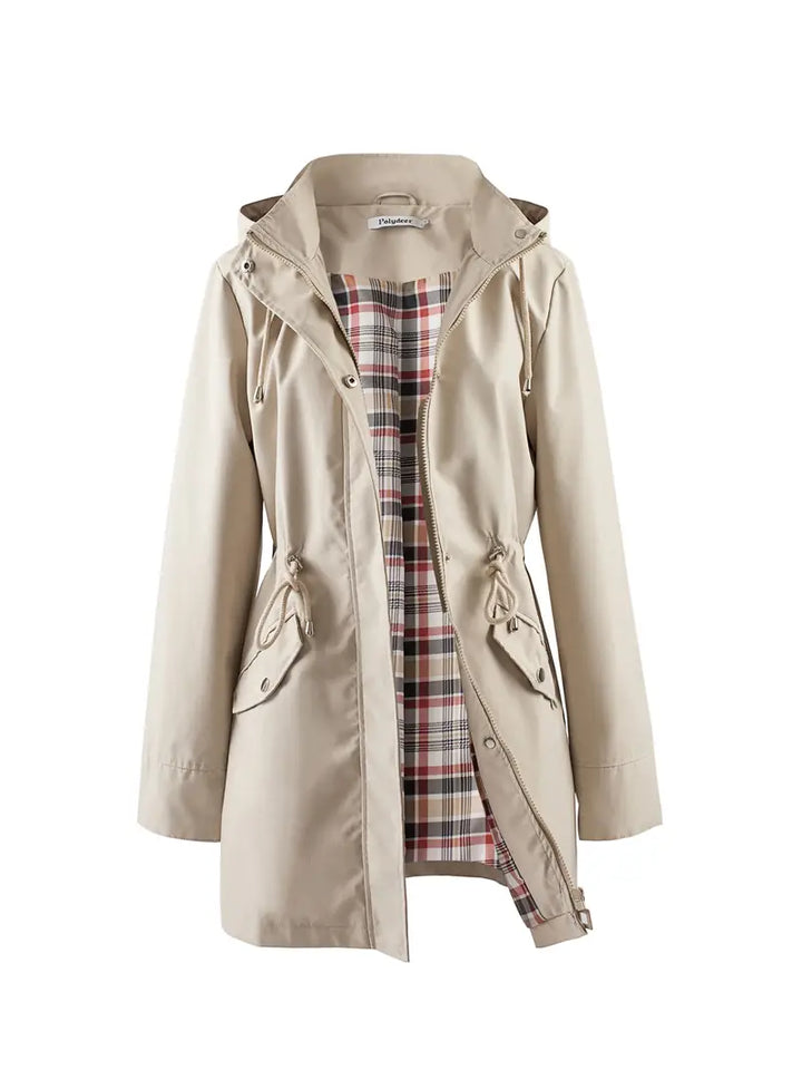 Deveney | Hooded Windproof Trench Coat