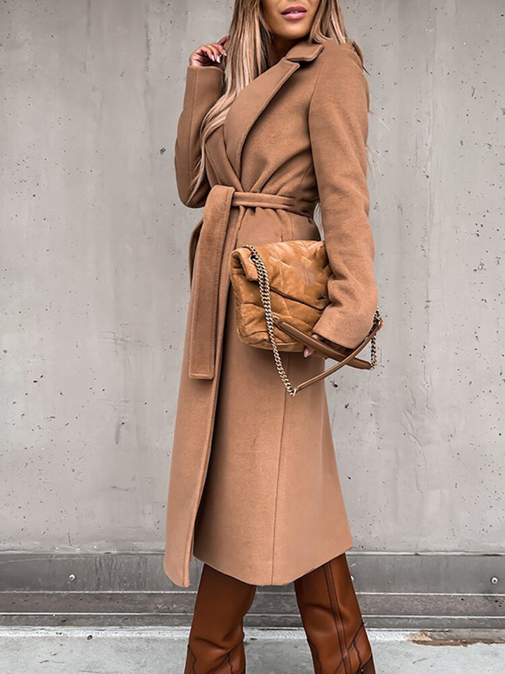 Nylah | Belted Wool Trench Coat