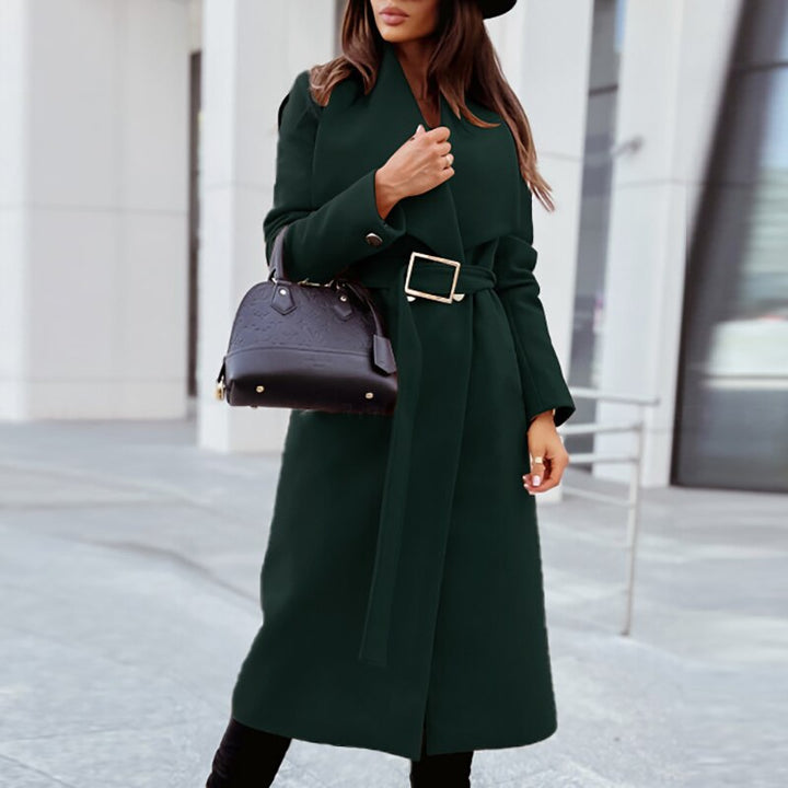 Nylah | Belted Wool Trench Coat