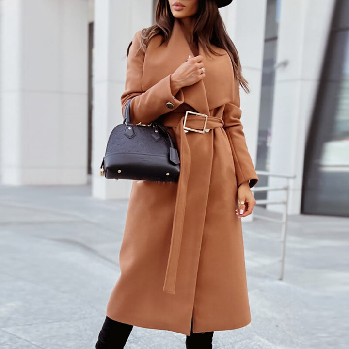 Nylah | Belted Wool Trench Coat