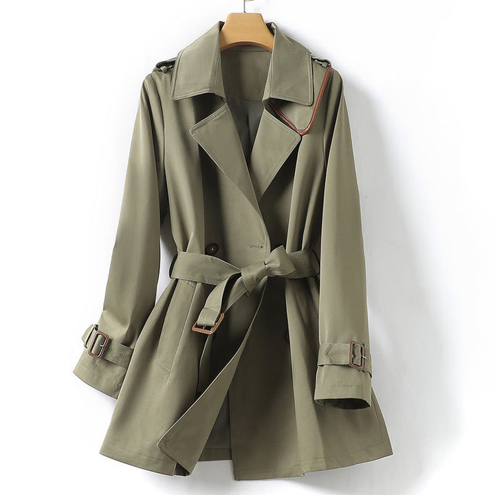 Skyla | Lapel Detail Trench Coat with Belt