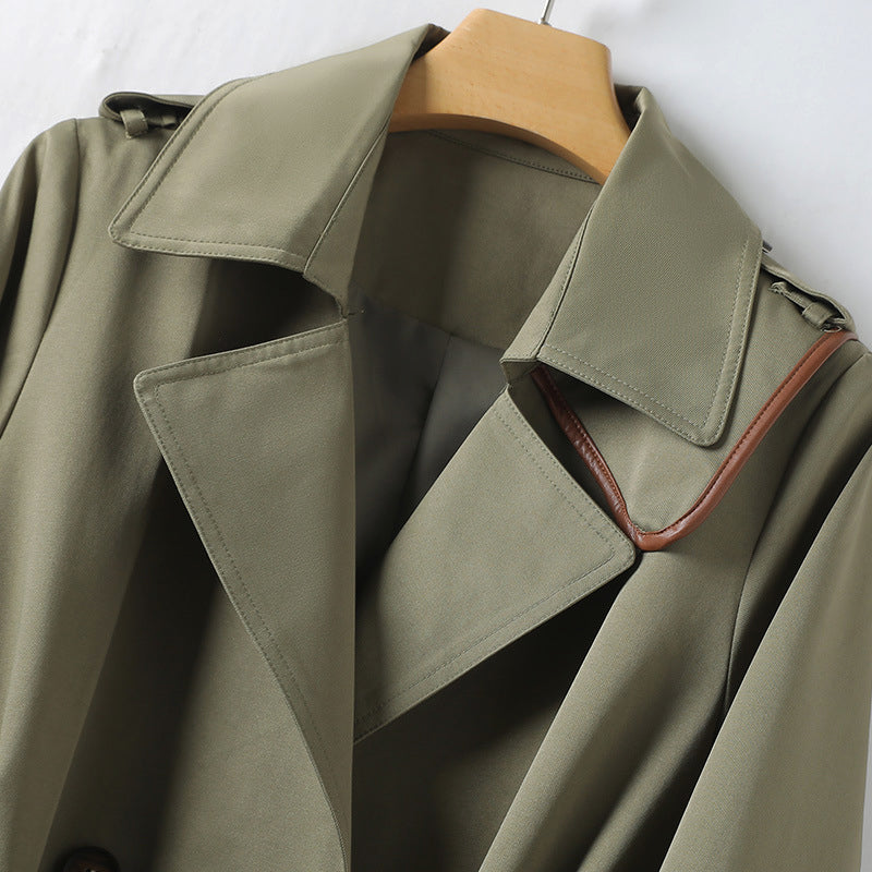 Skyla | Lapel Detail Trench Coat with Belt