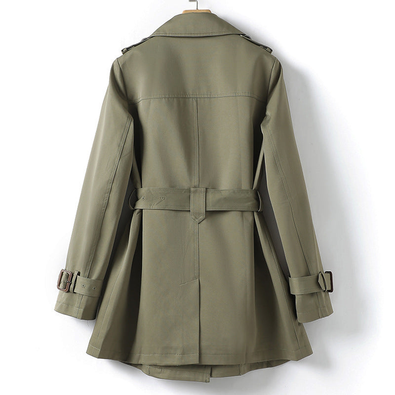 Skyla | Lapel Detail Trench Coat with Belt