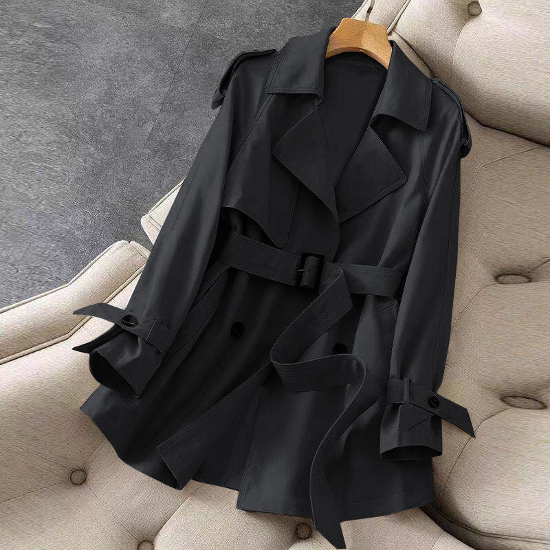 Skyla | Lapel Detail Trench Coat with Belt